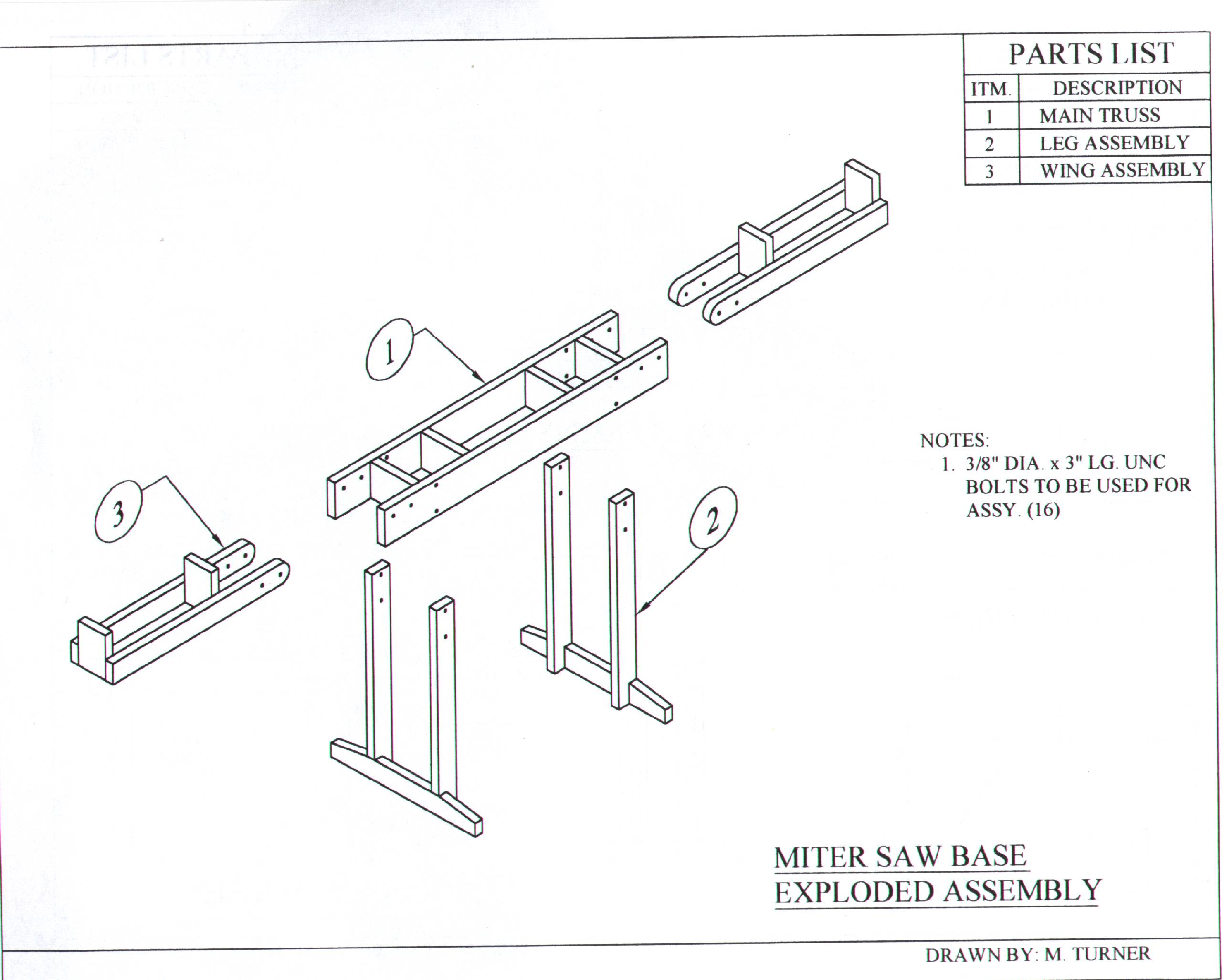 Miter Saw Bench Plans